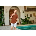 thumbnail image 3 of Arshiner Boys Short Sleeve Button Down Shirt Texture Summer Beach Vacation Shirt 9-10 Years, 3 of 8