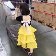 thumbnail image 3 of Ensemble de Vêtements pour Enfants à Col Licou, Robe Longue à Manches Courtes + Robe Courte Américaine, Vêtements pour Enfants à Manches Courtes, Vêtements pour Enfants, 3 of 5