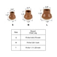 thumbnail image 4 of Uxcell 16pcs Chair Leg Floor Protectors Fit for 0.8-1 Inch Chair Legs, Brown, 4 of 6