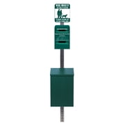 Standard Dog Waste Station / Tie_Handle Roll_Square Can(Matte Green)