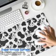 thumbnail image 4 of Long Mouse Pads for Desk,Black White Cow Pattern Desk Mats on Top Of Desks, Desk Mouse Pad Extra Large with 3mm Non-Slip Base and Stitched Edge for Gaming,Office,Work,Home 31.5"x11.8", 4 of 6