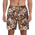 thumbnail image 2 of Picia Sunflowers pattern Mens Swim Trunks with Compression Liner Stretch Beach Shorts Quick Dry with Zipper Pockets No-Chafing Board Shorts-Large, 2 of 9