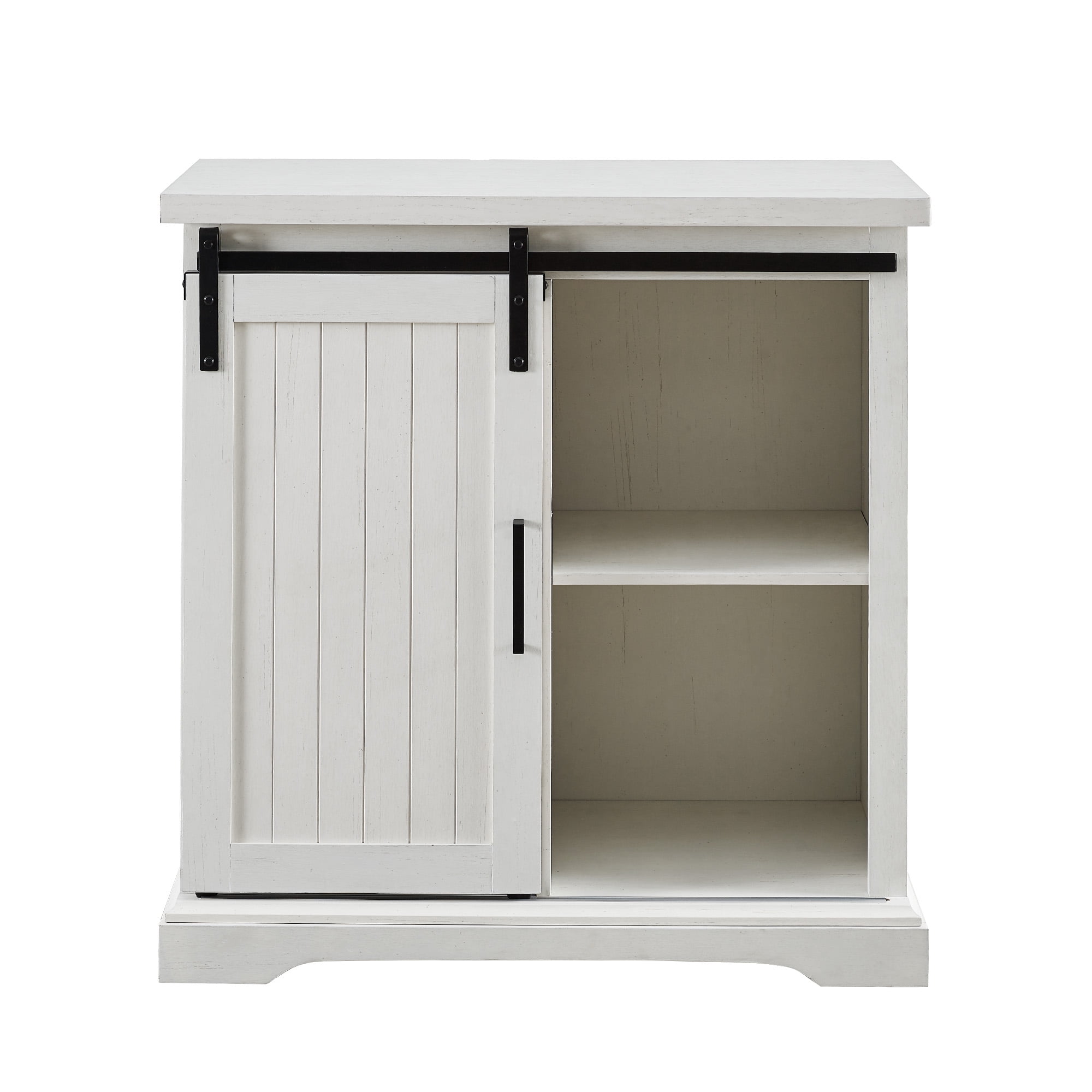 Manor Park Modern Farmhouse Sliding Door Accent Cabinet White