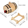 thumbnail image 2 of Dispensador de cerveza en barril, decantador, mini barril con soporte, cubo de whisky de roble de 1 l con grifo, recipiente de madera para vino tinto, para bar y restaurante., 2 of 7