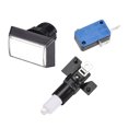 thumbnail image 3 of Botón de empuje para juegos 49x33 Rectángulo 12V Interruptor de botón iluminado LED con microswitch para arcade de video Blanco 1pcs, 3 of 3