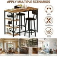 LinkRomat Dining Table Set for 2,3 Piece Pub Table and Chairs Set with ...