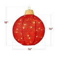 thumbnail image 7 of Best Choice Products 3-Piece Hanging Pop-Up Outdoor Christmas Ornaments, LED Lights, 8 Light Functions - Red, 7 of 7
