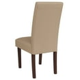 thumbnail image 6 of BizChair Set of 2 Greenwich Series Beige Fabric Upholstered Panel Back Mid-Century Parsons Dining Chairs, 6 of 10