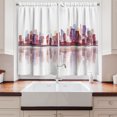 thumbnail image 2 of Ambesonne City Kitchen Curtains, Skyscrapers Silhouette, 55"x39", Multicolor, 2 of 3