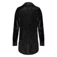thumbnail image 5 of Hvyesh Velour Shirt for Women Button Down Tunic Tops Long Sleeve Velvet Shirt Dressy Work Shirt Blouse, 5 of 6