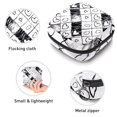 thumbnail image 3 of Sanitary Napkin Storage Bag for Girls Women, Portable First Period Pads Bag Tampons Holder Girls Travel Makeup Bag, Large Capacity Doodle Checkerboard Texture and Seamless Hearts, 3 of 6
