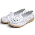 thumbnail image 5 of Kayannuo Fall Womens Shoes Loafers Women Shoes Women's Casual Single Shoe Cowhide Peas Mom Shoes Cowhide Soled Hollow Sloping Heel Shoes, 5 of 5