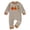 Brown, variant on Newborn Baby Boy Halloween Outfit Ghost Pumpkin Jumpsuit Romper | Embroidery Long Sleeve Crew Neck Onesie 3 6 12 18 Months Clothes (Black)