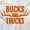 White, variant on Bucks and Trucks Deer Hunting Antlers Long Sleeve TShirt Men Women Brisco Brands S