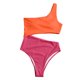 thumbnail image 4 of Gibobby Traje de baño de una pieza Color Fashion Swimmit Solid Bikini Ladies Swimswears Tankinis Set(Naranja,XL), 4 of 5