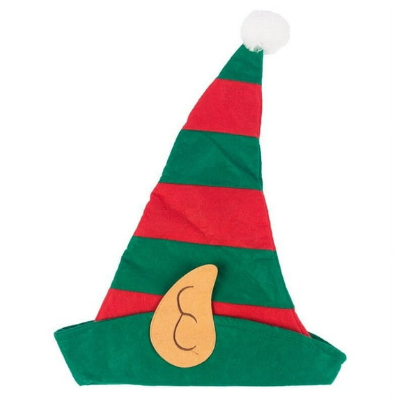 Sombrero puntiagudo de rayas rojas y verdes de Navidad, diadema de plumas, fiesta temática de disfraces de Festival, sombreros de elfo, accesorios de diadema para el espectáculo