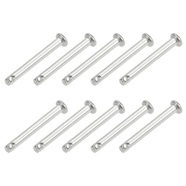 Single Hole Clevis Pins 3mm x 25mm Flat Head 304 Stainless Steel Link