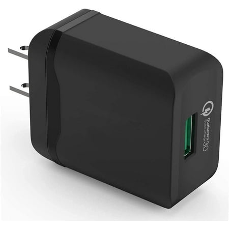 Fast Charger 3.0, 18W USB Wall Charger with QC3.0 Certified for Samsung Galaxy S9, S8, S7 Edge, S6, Note 8 7 5, LG G6 G5, Nexus 6, HTC 10, iPhone and Other Devices with Fast Charging