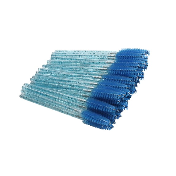 Wand Makeup Brushes 100pcs Eyelash Mascara Brushes Disposable Makeup Brush Wands Professional Eye Lash Eyebrow Applicator Cosmetic Makeup Brush Tool Kits Blue Womens Tool Bag