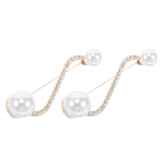 RENACLIPY 2-Pack Rhinestone Decorative Safety Pins for Fashion Waist Adjustment, Versatile Use and Stylish Accessories