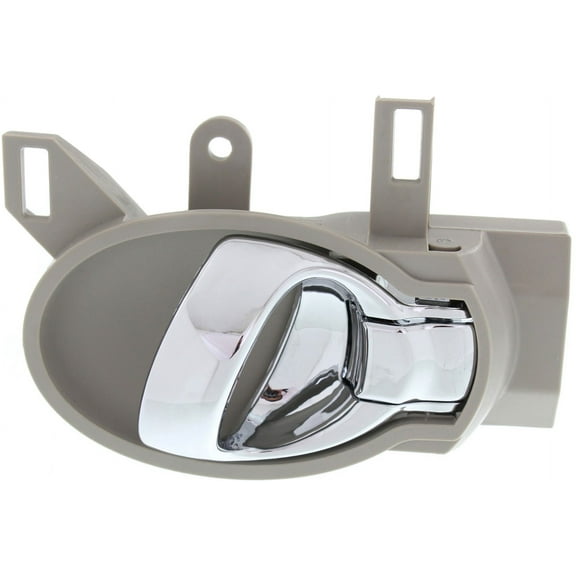 Interior Door Handle Compatible with 2012-2019 Nissan Versa Front or Rear, Driver Side Gray bezel with chrome lever