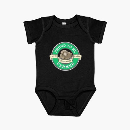 LuvlyProud To Be Farmer Short Sleeve Baby One-Piece, New Born, Baby Shower Gift, New Parents Gift