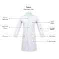 thumbnail image 4 of Panda Uniform by HeedFit Unisex 40" Medical Lab Coat – 10XL White, 4 of 4