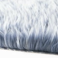 thumbnail image 5 of Soft Fluffy Faux Peacock Fur Area Rug Decorative Indoor Floor Mat, Light Navy, 2 x 3 Feet, 5 of 6