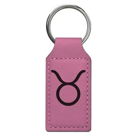 Keychain - Zodiac Sign Taurus - Personalized Engraving Included (Pink (Best Sign For Taurus Woman)
