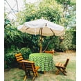 thumbnail image 2 of Vargottam Nappe Ronde Intérieure/extérieure 58 Pouces avec Trou pour Parasol et Fermeture Éclair, Nappe Imperméable, Nappes pour Table de Jardin - Vert Clair, 2 of 7