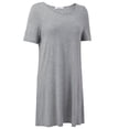 thumbnail image 4 of EFINNY Women's Super Soft Modal Nightgown Short Sleeve Sleepwear Comfy Loungewear Nightshirt with Chest Pads S-XXL (Removable chest pad), 4 of 9