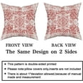 thumbnail image 4 of Red Gray Ethnic Boho Throw Pillow Covers 20X20 Inch Set of 2 Bohemian Carpet Pattern Vintage Pillow Cases Grey Floral Pillow Cover Farmhouse Home Decor for Sofa Couch Porch Outdoor, 4 of 6