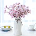 thumbnail image 2 of HEVIRGO 7PCS Artificial Flower Fade Resistant No Watering Non-withered Long Branch Faux Peach Flower Floral Arrangement Plum Blossom Faux Silk Flower Wedding Decor,Pink & Purple, 2 of 8