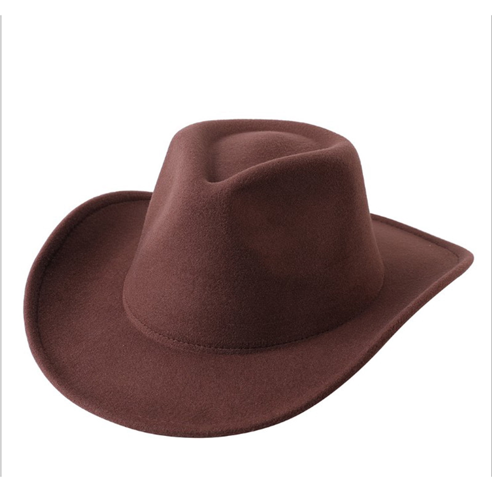 Unisex Men Women Woolen Cowboy Hat 