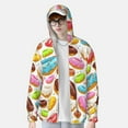 thumbnail image 4 of Kll Color Donut Print Men'S Women’s Upf 50+ Sun Protection Outdoor Hoodie Jacket Long Sleeve Fishing Hiking Performance Shirt- Small, 4 of 8