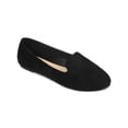 thumbnail image 1 of BLISSFUL STEP Ballerines pour Femmes en Faux Suède à Bout Rond à Enfiler Noires 8, 1 of 7
