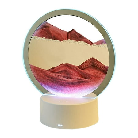 

Kinaerty Hourglass Ornament 3D Moving Sand Art Frame Night Light Unique LED Sandscape Lamp for Home Decoration