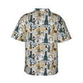 thumbnail image 3 of Picia Llama and Cactus1 Gentle Cotton Regular Fit Short Sleeve Casual Hawaiian Shirt for Men-X-Large, 3 of 9