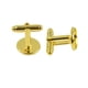 thumbnail image 2 of 10 Piezas Cabujón Bisel Marco Blanco DIY Mancuerna Oro Sunnimix Cuff Link en blanco, 2 of 7