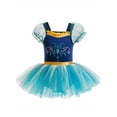 thumbnail image 3 of ATAIKU 3-9Y Kids Girls Princess Ballet Dress Short Sleeve Leotards Skirted Tutu Dancewear Halloween Christmas Party Dress, 3 of 11