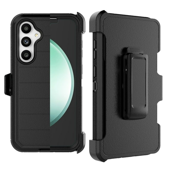 Tiflook for Samsung Galaxy S23 FE 5G 2023 with [Built-in Screen Protector] Holster Locking Belt Clip [Military Grade 12FT Drop Tested] Full Body Carrying Kickstand Cover - Black