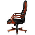 thumbnail image 5 of vidaXL Black Real Leather Office Chair High Back, 5 of 7