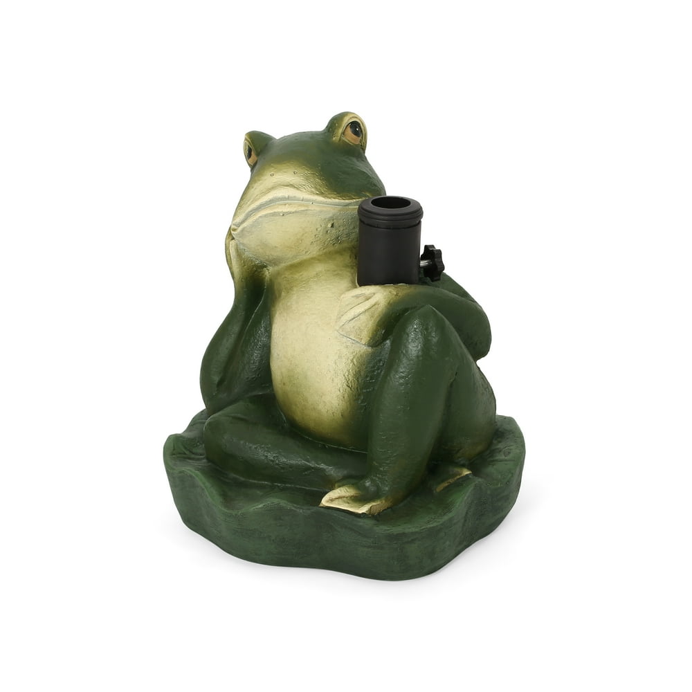 frog with umbrella garden statue