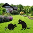 thumbnail image 4 of Metal Raccoon Decorative Garden Stake for Lover Gift Raccoon Sculpture Statue for Yard Outdoor Ornament, 4 of 5