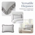 thumbnail image 4 of REGALWOVEN 2 Pcs Cotton Pillowcase,   Pillow Cases Envelope Closure, Pillow Covers for Women Men, Wrinkle Resistant Durable Gray B Queen, 4 of 5