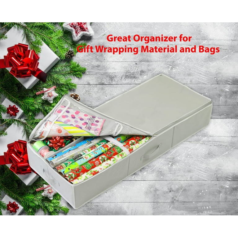 Simple Houseware Wrapping Paper Storage Container, Gray