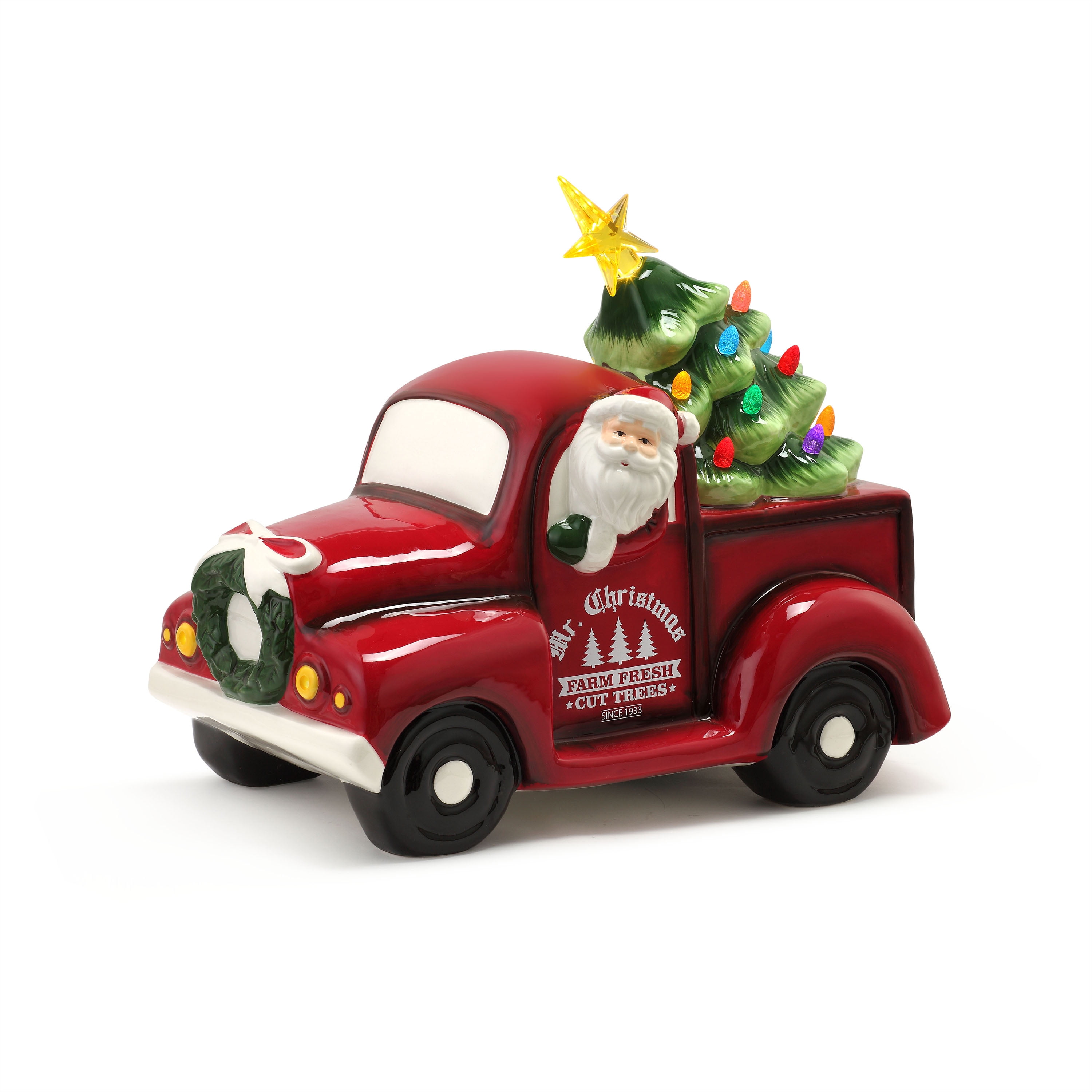 Mr Christmas 14 Lit Nostalgic Ceramic Truck With Tree Walmart Com Walmart Com