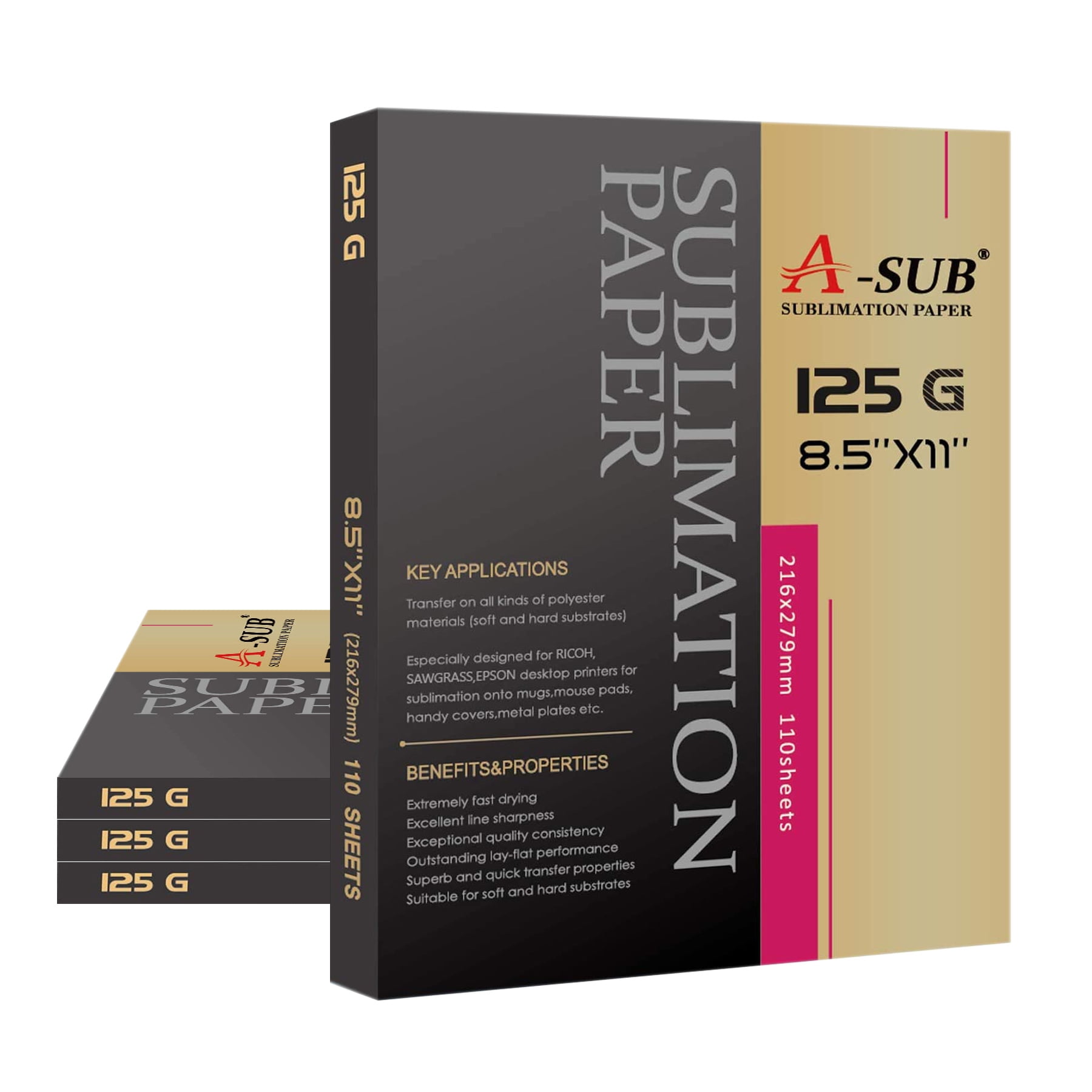 ASUB Sublimation Paper 8.5"x11", 440 Sheets, For EPSON ME Series,RICOH