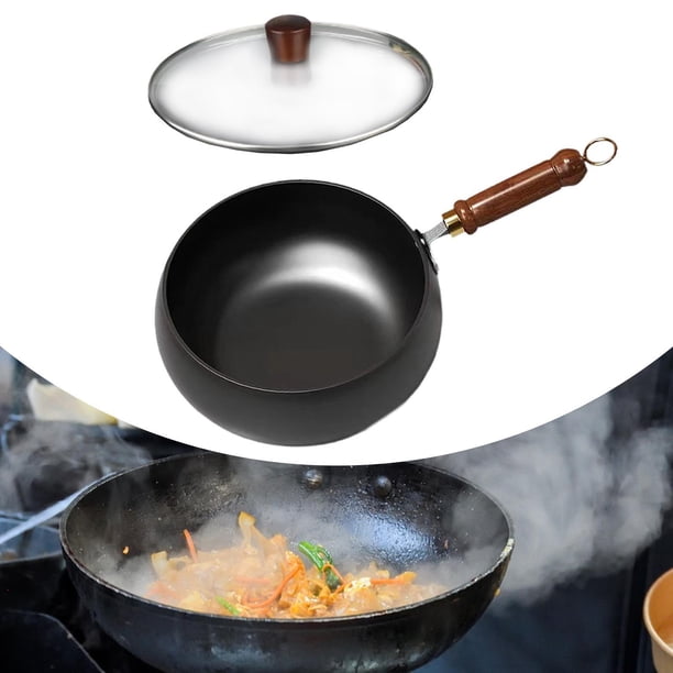 Freing Cocinadora de inducción de gas de fondo antiadherente Wok Manejo de ...