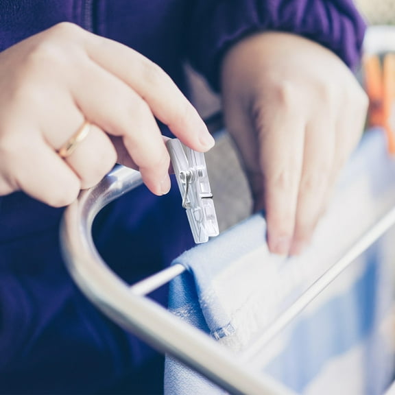 QIFULL 50Pcs Clothpins Plastic Clips Anti Rust for Laundry and Crafts